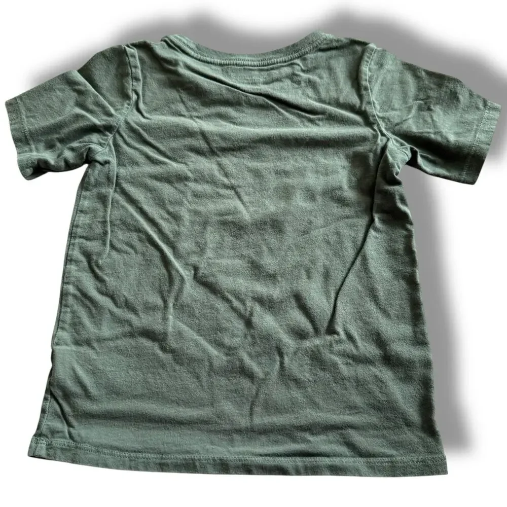 The Children's Place Boys Shirt 5T It's Cool to be Kind Olive Sage‎ Green Tee
